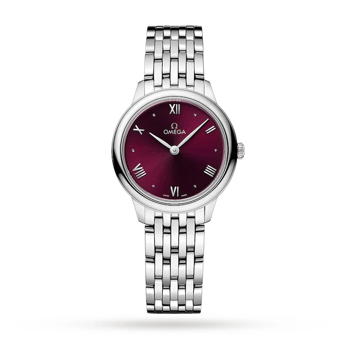Omega De Ville Prestige Quartz 27.5mm Ladies Watch Red Luxury Watch Swiss Made High Precision Movement O43410286011001