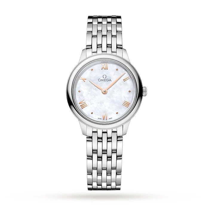 Omega De Ville Prestige Quartz 27.5mm Ladies Watch White Luxury Watch Swiss Made High Precision Movement O43410286005001
