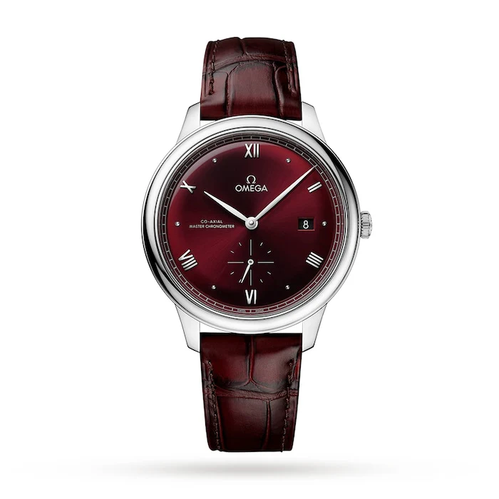 Omega Elegance Automatic 41mm Men’s Watch with Red Material Dial, Stainless Steel Case, 30m Water Resistant / O43413412011001