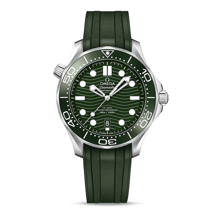 Omega Heritage Automatic 042mm Men’s Watch with Green Material Dial, Stainless Steel Case, 300m Water Resistant / O21032422010001