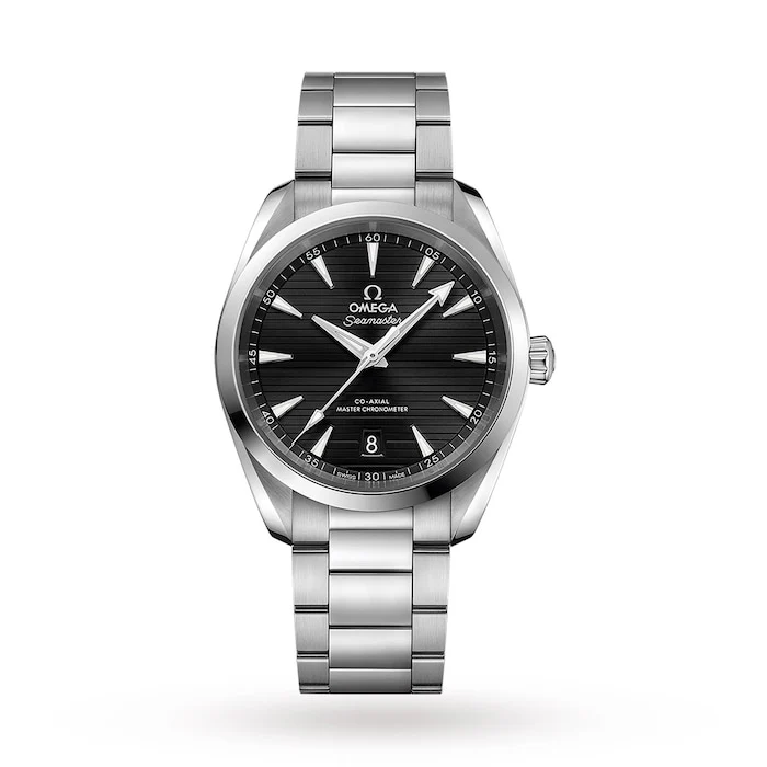 Omega Heritage Automatic 38mm Men’s Watch with Black Material Dial, Stainless Steel Case & Bracelet, 150m Water Resistant / O22010382001001
