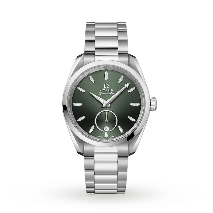 Omega Heritage Automatic 38mm Men’s Watch with Green Material Dial, Stainless Steel Case & Bracelet, 150m Water Resistant / O22010382010001