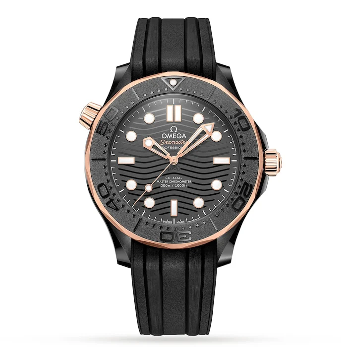 Omega Heritage Automatic Men’s Watch with Black Material Dial, Ceramic Case, 300m Water Resistant / O21062442001001