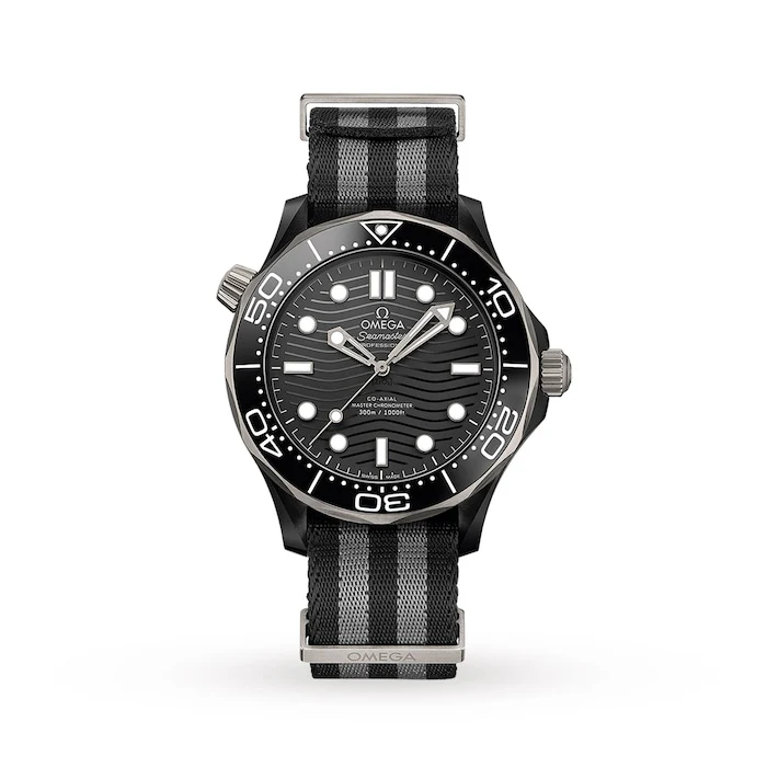 Omega Heritage Automatic Men’s Watch with Black Material Dial, Titanium Case, 300m Water Resistant / O21092442001002
