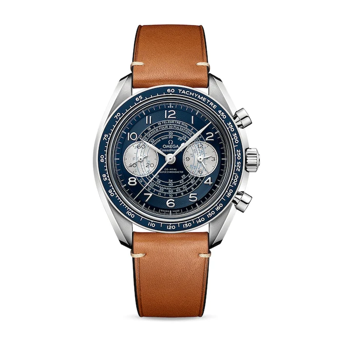 Omega Heritage Manual Wind 43mm Men’s Watch with Blue Material Dial, Stainless Steel Case, 50m Water Resistant / O32932435103001