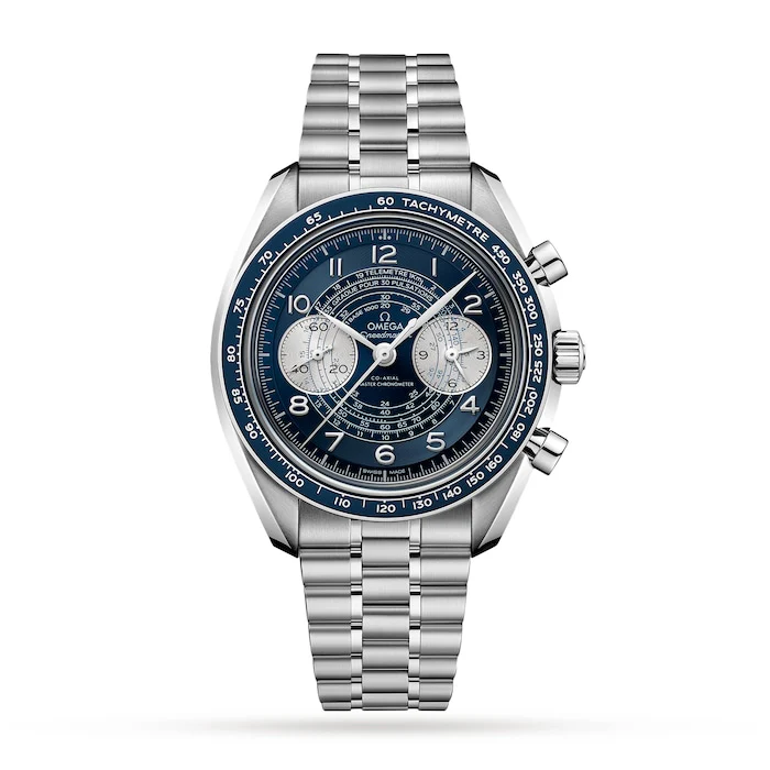 Omega Heritage Manual Wind 43mm Men’s Watch with Blue Material Dial, Stainless Steel Case & Bracelet, 50m Water Resistant / O32930435103001