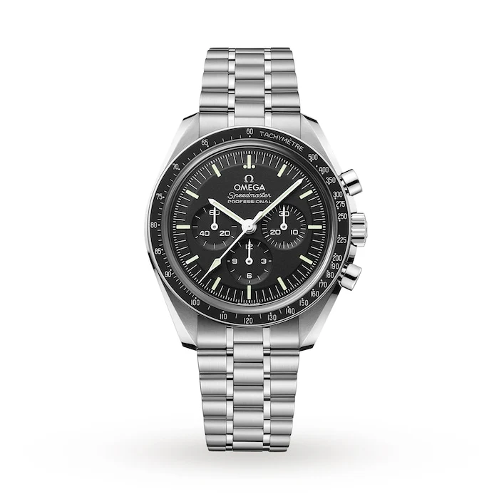 Omega Manual Wind 42mm Men’s Watch with Black Material Dial, Stainless Steel Case & Bracelet / O31030425001002