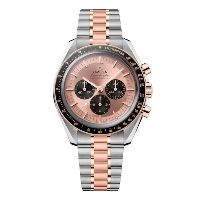Omega Manual Wind 42mm Men’s Watch with Rose Material Dial, Stainless Steel Case & Bracelet, 50m Water Resistant / O31020425099001