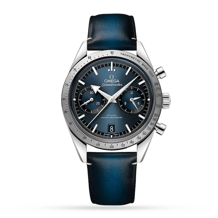 Omega Manual Wind 50mm Men’s Watch with Blue Material Dial, Stainless Steel Case, 50m Water Resistant / O33212415103001