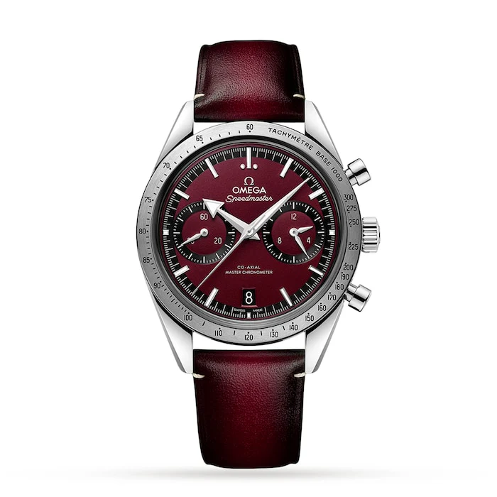 Omega Manual Wind Men’s Watch with Red Material Dial, Stainless Steel Case, 30m Water Resistant / O33212415111001