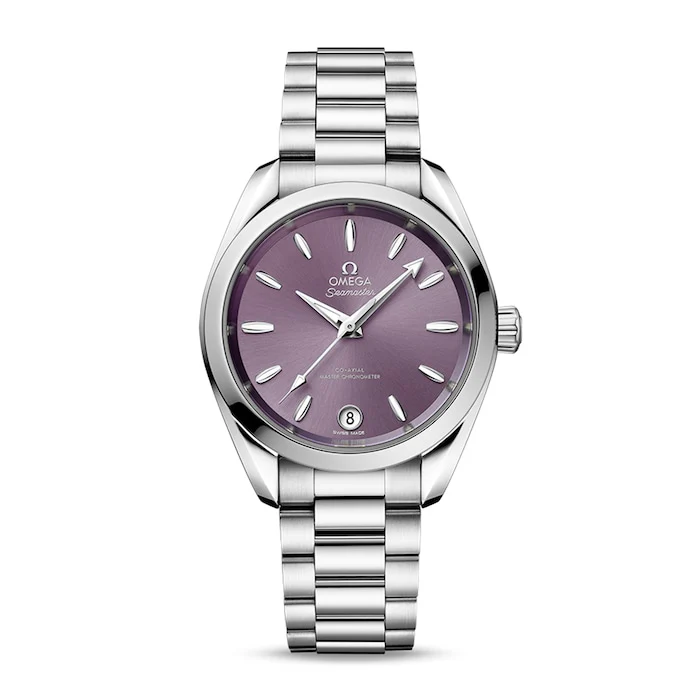 Omega Seamaster Aqua Terra 150m Co-Axial Master Chronometer 34mm Ladies Watch Purple  O22010342010002
