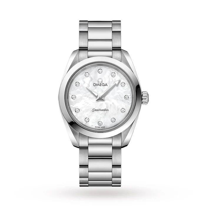 Omega Seamaster Aqua Terra 150M Ladies 28mm Quartz Diamond Dot Watch Luxury Watch Swiss Made O22010286055001