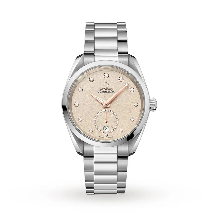 Omega Seamaster Aqua Terra Seamaster Steel Chronometer 38mm Ladies Watch Luxury Watch O22010382059001