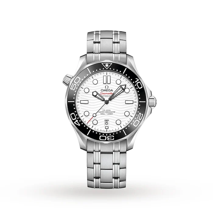 Omega Sport Automatic 042mm Men’s Watch with White Material Dial, Stainless Steel Case & Bracelet, 300m Water Resistant / O21030422004001