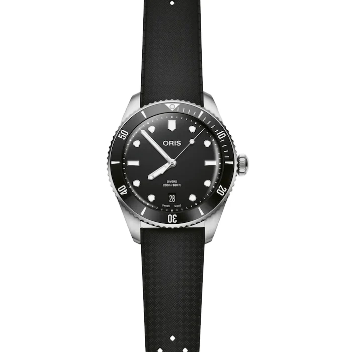 Oris Automatic 39mm Men’s Watch with Black Material Dial, Stainless Steel Case & Bracelet, 200m Water Resistant / 01 733 7795 4054-Set
