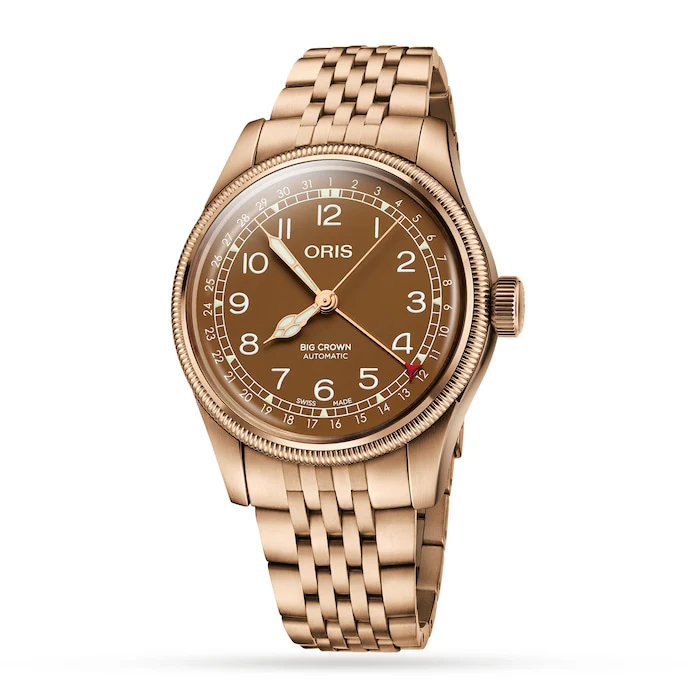Oris Automatic 40mm Men’s Watch with Brown Material Dial, Stainless Steel Case & Bracelet / 01 754 7741 3166-07 8 20 01