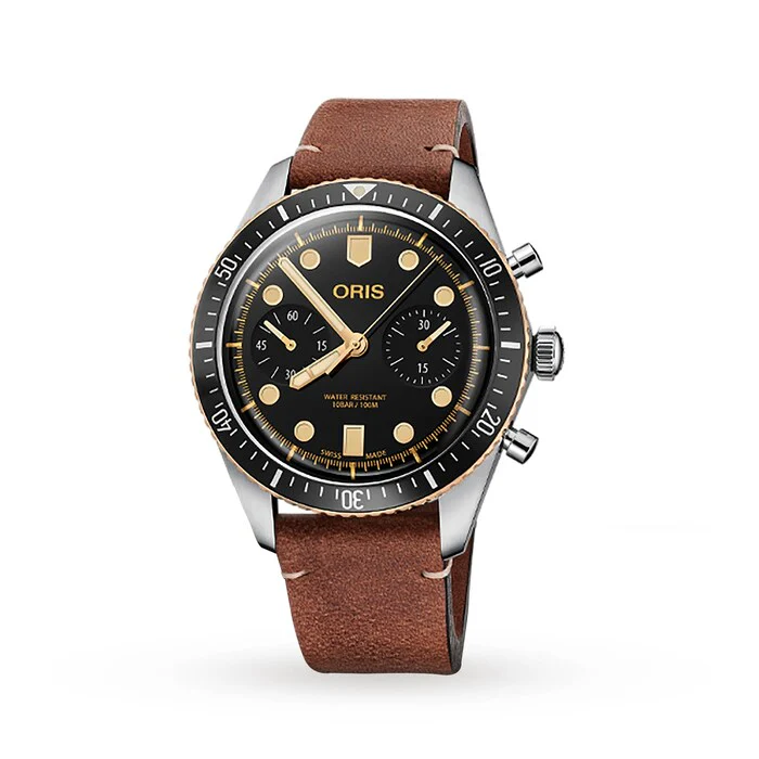 Oris Heritage Automatic 43mm Men’s Watch with Black Material Dial, Stainless Steel Case, 100m Water Resistant / 01 771 7744 4354-07 5 21 45