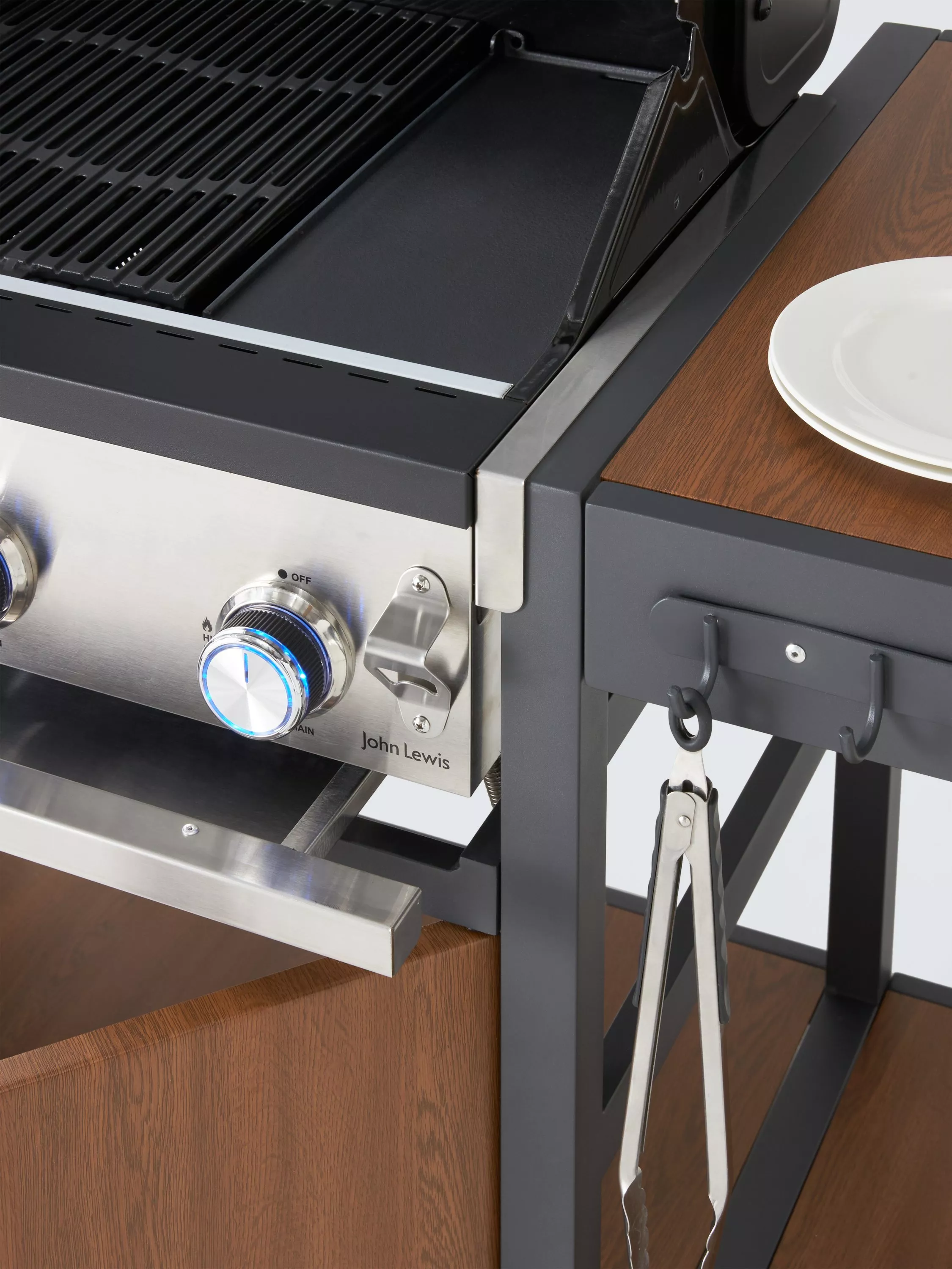 Outdoor Kitchen with Side Burner & Grillstream 4-Burner Hybrid Gas & Charcoal BBQ - Image 5