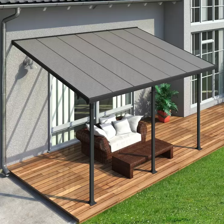 Palram Canopia Feria 3 Patio Cover in Grey, 3 x 4.25m - Image 3