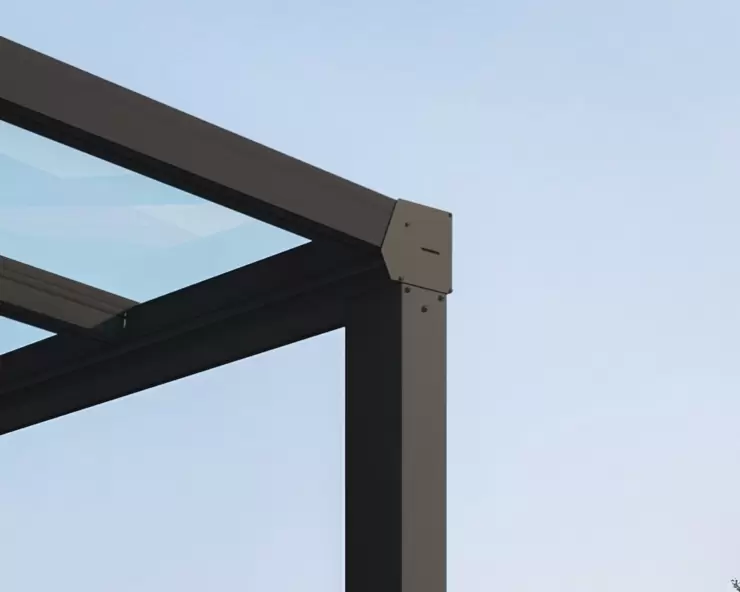 Palram Canopia Stockholm 11ft 2" x 12ft 2" (3.4 x 3.7m) Aluminium Patio Cover - Image 4