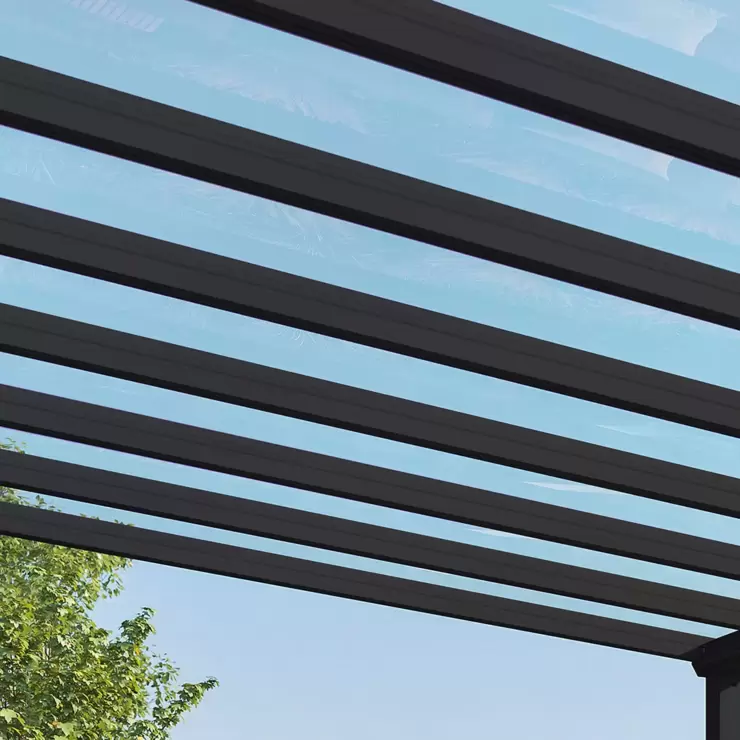 Palram Canopia Stockholm 11ft 2" x 21ft 8" (3.4 x 6.6m) Aluminium Patio Cover - Image 4