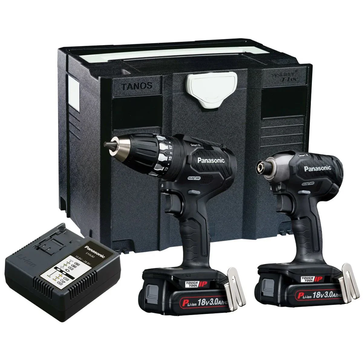 Panasonic PANC231PN EYC231PN 18V Twin Pack 2 x 3.0Ah Li-ion Batteries & Charger With Case