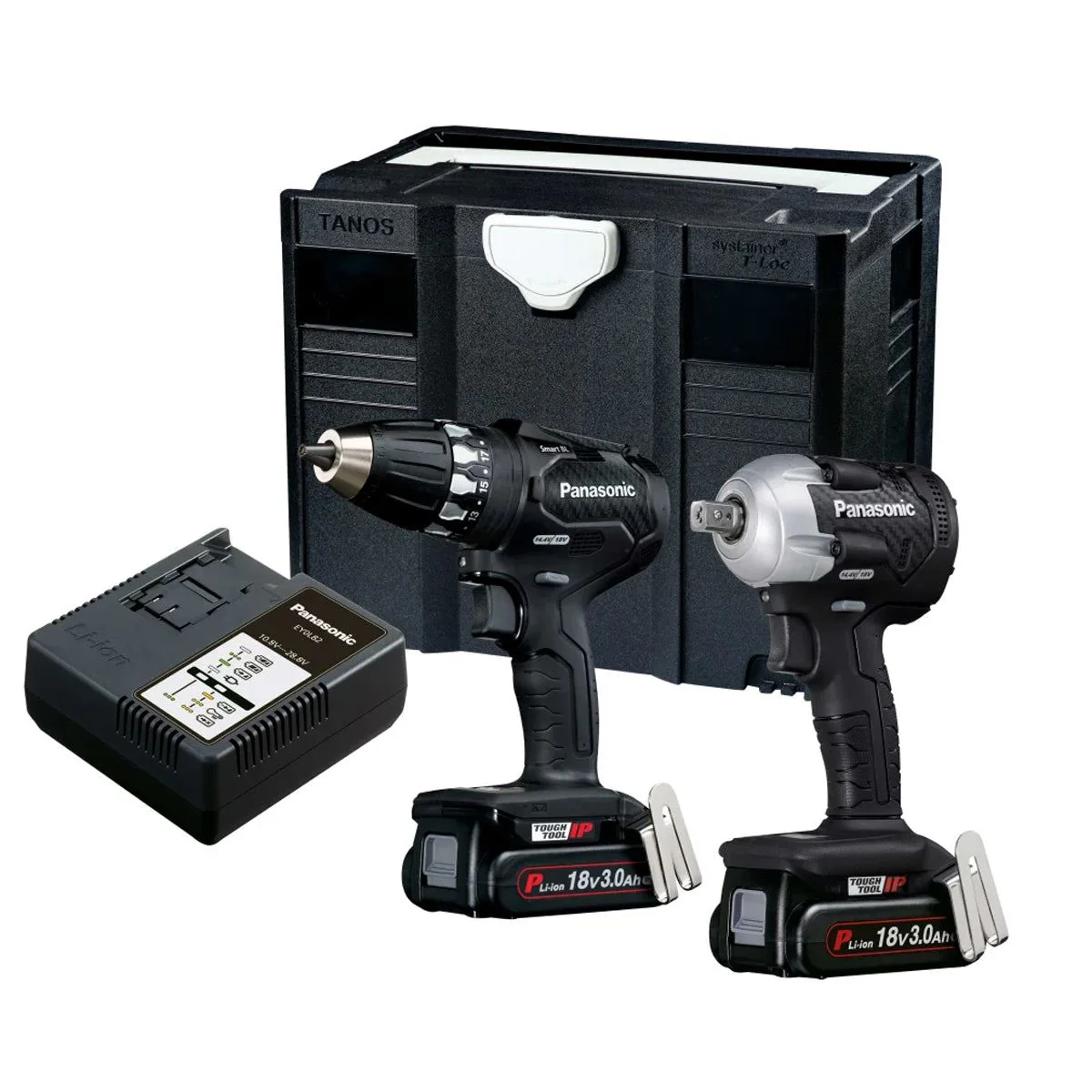 Panasonic PANC242PN EYC242PN2G31 18V Twin Pack 2 x 3.0Ah Li-ion Batteries & Charger With Case