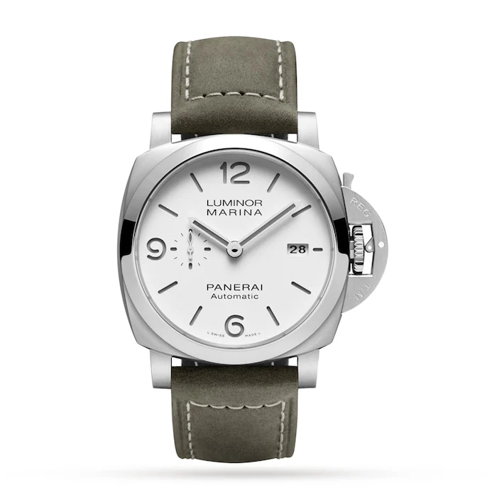 Panerai Automatic 44mm Men’s Watch with White Material Dial, Stainless Steel Case, 300m Water Resistant / PAM01314