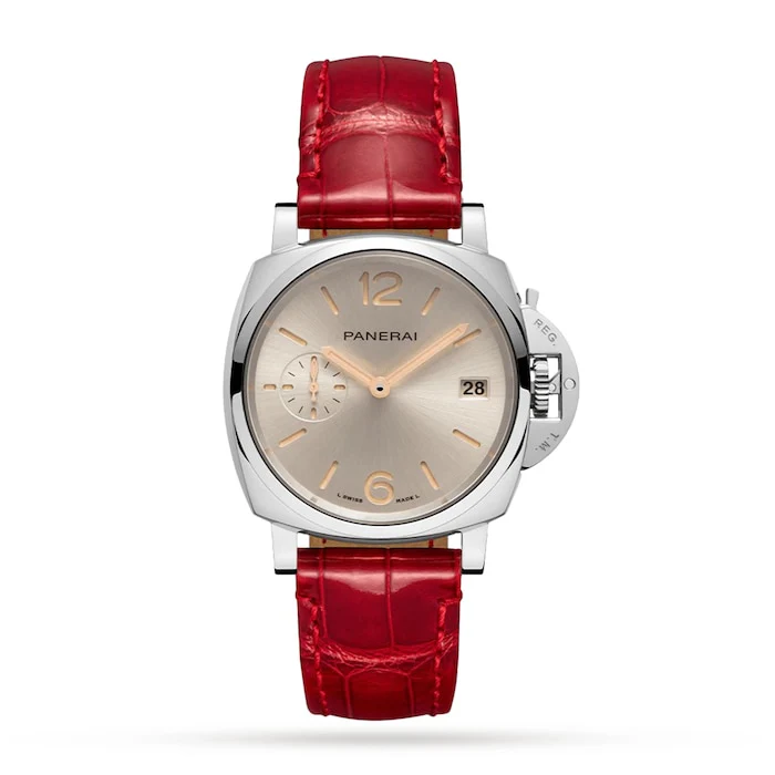 Panerai Elegance Automatic 38mm Men’s Watch with Beige Material Dial, Stainless Steel Case, 30m Water Resistant / PAM01248