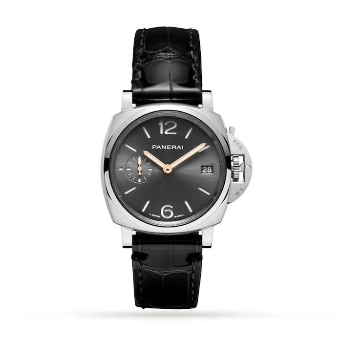 Panerai Elegance Automatic 38mm Men’s Watch with Black Material Dial, Stainless Steel Case, 30m Water Resistant / PAM01247