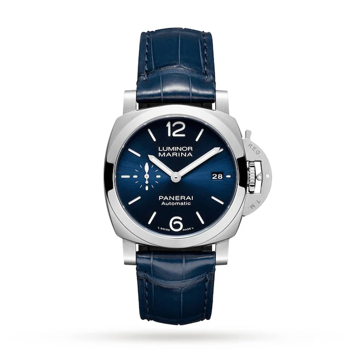 Panerai Elegance Automatic 40mm Men’s Watch with Blue Material Dial, Stainless Steel Case, 100m Water Resistant / PAM01370