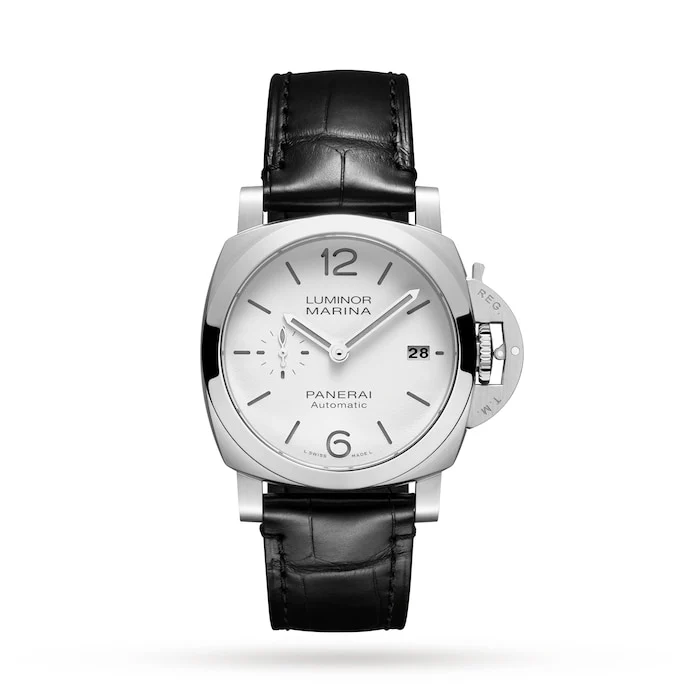 Panerai Elegance Automatic 40mm Men’s Watch with White Material Dial, Stainless Steel Case, 100m Water Resistant / PAM01371
