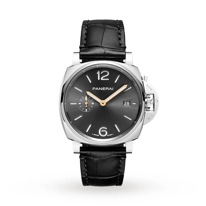 Panerai Elegance Automatic 42mm Men’s Watch with Black Material Dial, Stainless Steel Case, 30m Water Resistant / PAM01250