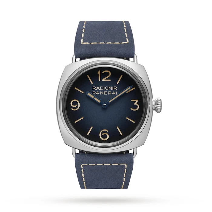 Panerai Elegance Automatic 45mm Men’s Watch with Blue Material Dial, Stainless Steel Case, 100m Water Resistant / PAM01335