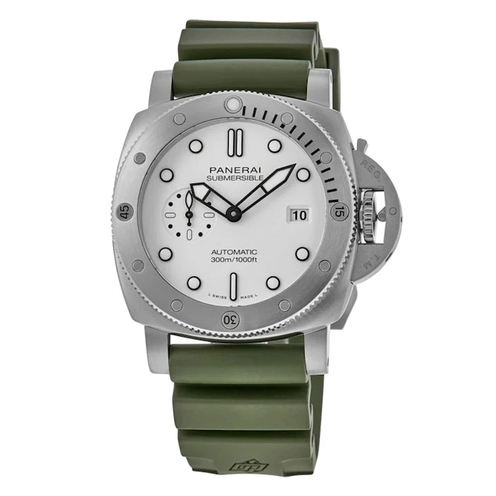 Panerai Heritage Automatic 44mm Men’s Watch with White Material Dial, Stainless Steel Case, 300m Water Resistant / PAM01595