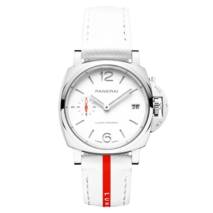 Panerai Luminor Due Luna Rossa 38mm Ladies Watch White Luxury Watch Swiss Made High Precision Movement PAM01378