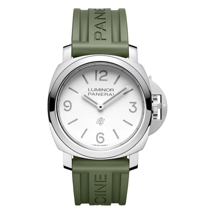 Panerai Manual Wind 44mm Men’s Watch with White Material Dial, Stainless Steel Case, 100m Water Resistant / PAM01087