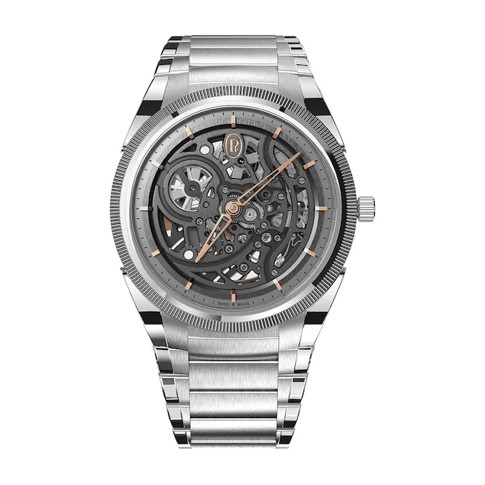 Parmigiani Fleurier Automatic 40mm Men’s Watch with Grey Material Dial, Stainless Steel Case & Bracelet, 100m Water Resistant / pfc912-1020001-100182
