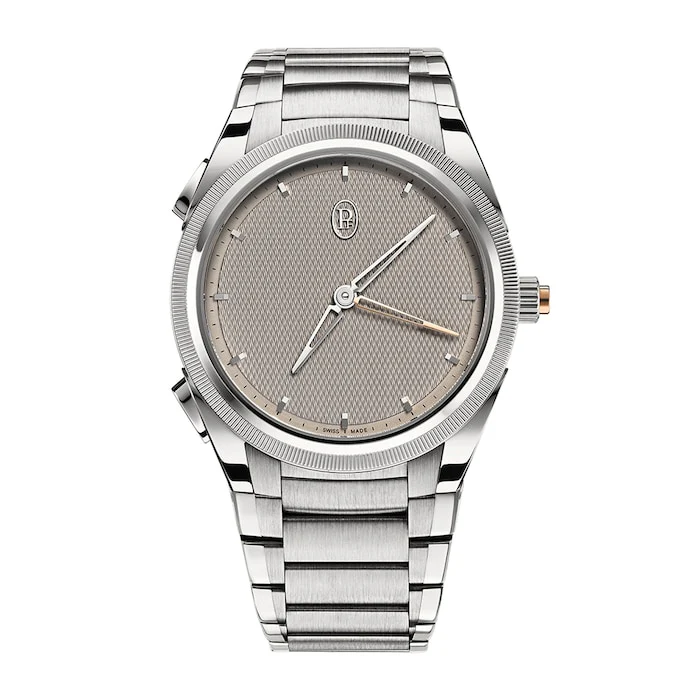 Parmigiani Fleurier Automatic 40mm Men’s Watch with Grey Material Dial, Stainless Steel Case & Bracelet, 60m Water Resistant / pfc904-1020001-100182