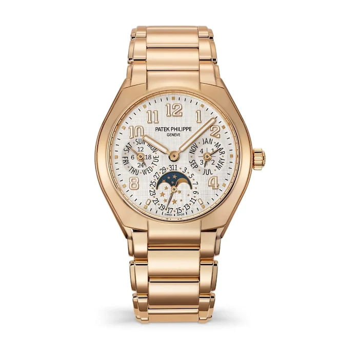 Patek Philippe 36mm Men’s Watch with Silver Material Dial, Gold Case, 30m Water Resistant / 7340/1R-001