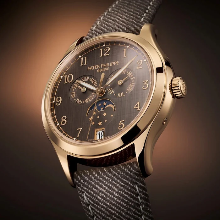 Patek Philippe 38mm Men’s Watch with Brown Material Dial, Gold Case, 30m Water Resistant / 4946R-001 Fast Dispached - Image 5