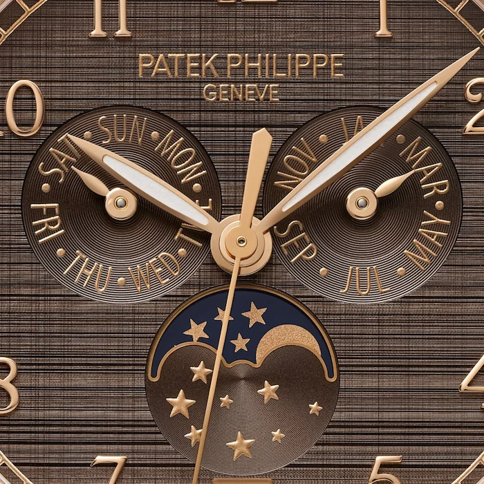 Patek Philippe 38mm Men’s Watch with Brown Material Dial, Gold Case, 30m Water Resistant / 4946R-001 Fast Dispached - Image 6