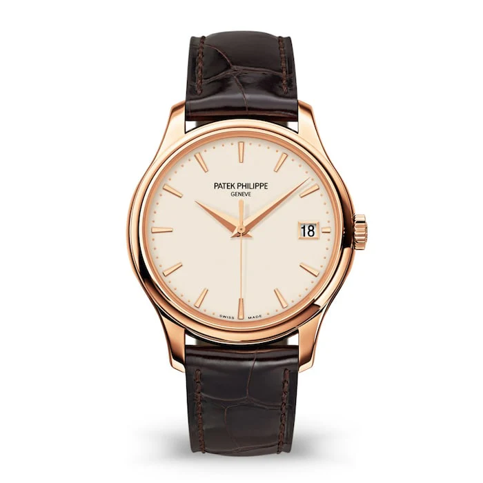 Patek Philippe 39mm Men’s Watch with Ivory Material Dial, Gold Case, 30m Water Resistant / 5227R-001