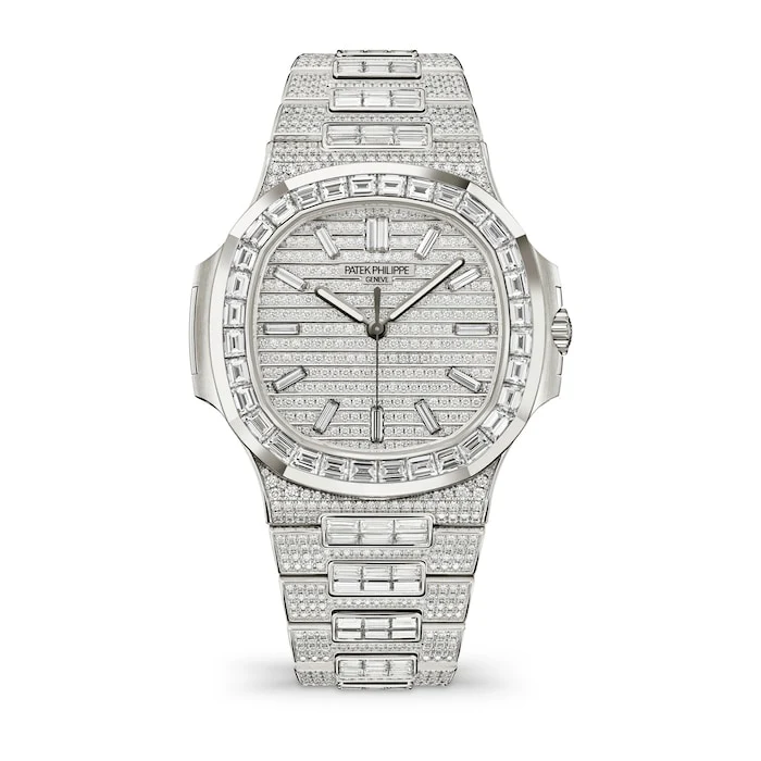 Patek Philippe 41mm Men’s Watch with Diamond paved dial Material Dial, Gold Case, 30m Water Resistant / 5811/1460G-001