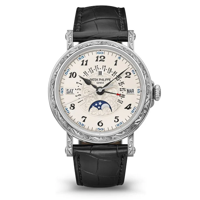 Patek Philippe Automatic 38mm Men’s Watch with Silver Material Dial, Gold Case, 30m Water Resistant / 5160/500G-001