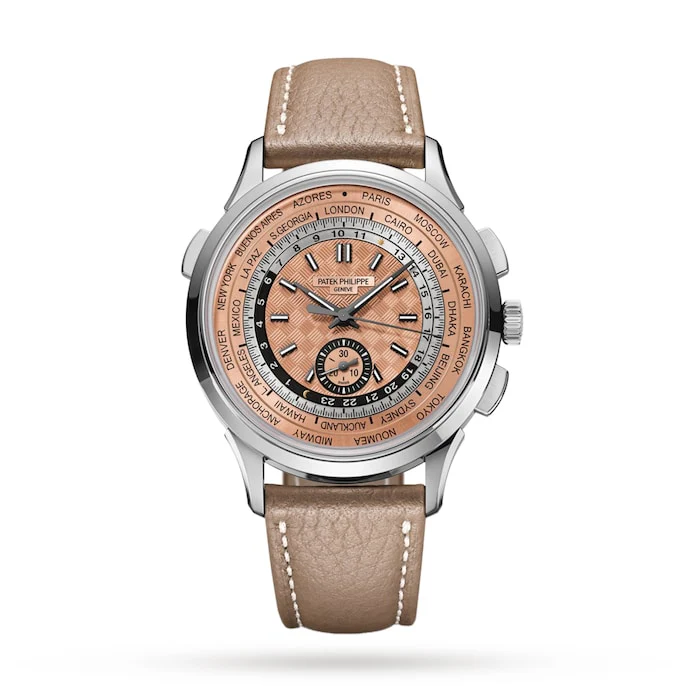 Patek Philippe Automatic 41mm Men’s Watch with Pink Material Dial, Stainless Steel Case, 30m Water Resistant / 5935A-001