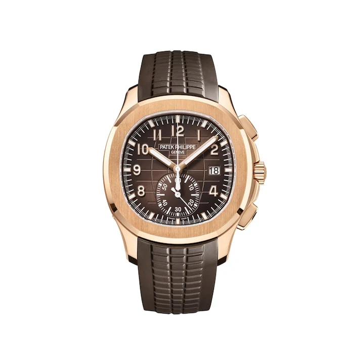 Patek Philippe Automatic 42mm Men’s Watch with Brown Material Dial, Gold Case, 120m Water Resistant / 5968R-001