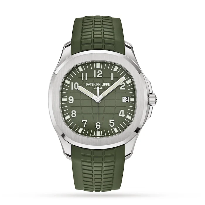 Patek Philippe Automatic 42mm Men’s Watch with Green Material Dial, Gold Case, 120m Water Resistant / 5168G-010
