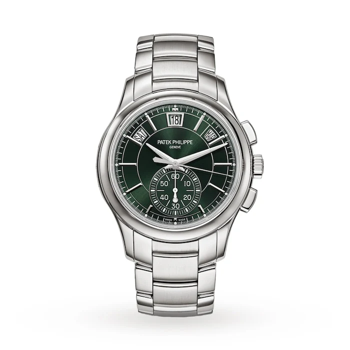Patek Philippe Automatic 42mm Men’s Watch with Green Material Dial, Stainless Steel Case, 30m Water Resistant / 5905/1A-001