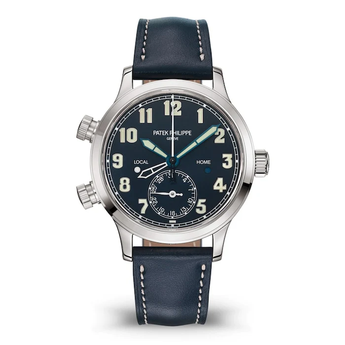 Calatrava Pilot Travel Time White Gold